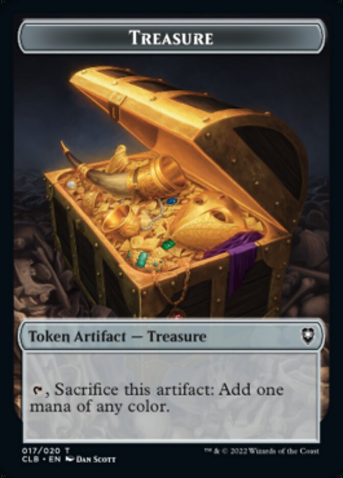 Treasure // Skeleton Double-sided Token [Commander Legends: Battle for Baldur's Gate Tokens] | Rock City Comics