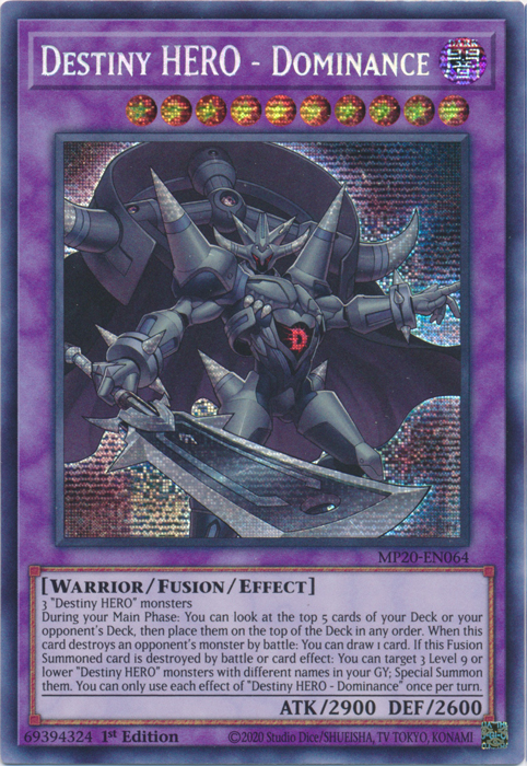 Destiny Hero - Dominance [MP20-EN064] Prismatic Secret Rare | Rock City Comics