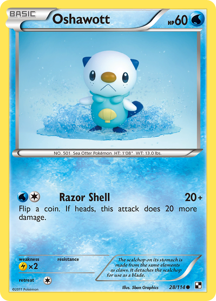 Oshawott (28/114) [Black & White: Base Set] | Rock City Comics