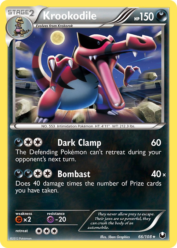 Krookodile (66/108) (Cosmos Holo) (Blister Exclusive) [Black & White: Dark Explorers] | Rock City Comics