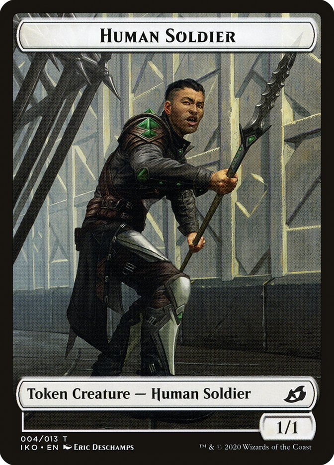 Human Soldier (004/013) [Ikoria: Lair of Behemoths Tokens] | Rock City Comics