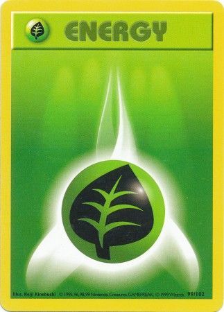 Grass Energy (99/102) [Base Set Shadowless Unlimited] | Rock City Comics