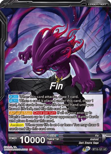 Fin // Fin, Apocalyptic Absorption (BT15-121) [Saiyan Showdown Prerelease Promos] | Rock City Comics