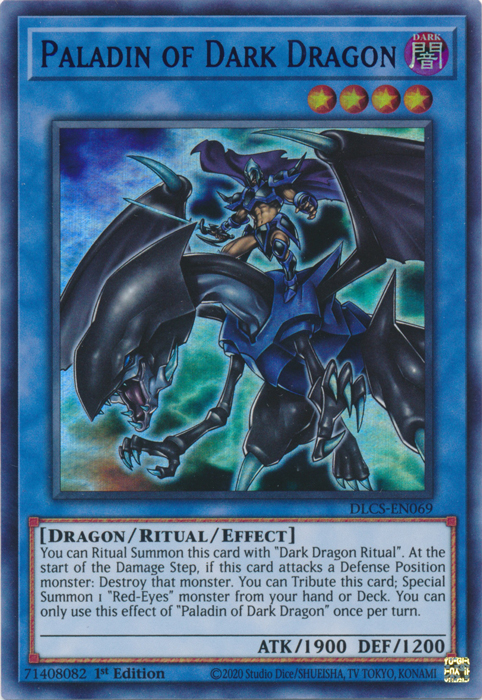 Paladin of Dark Dragon (Blue) [DLCS-EN069] Ultra Rare | Rock City Comics