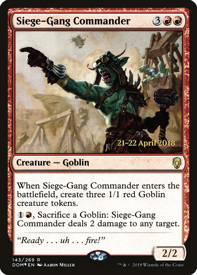 Siege-Gang Commander  [Dominaria Prerelease Promos] | Rock City Comics