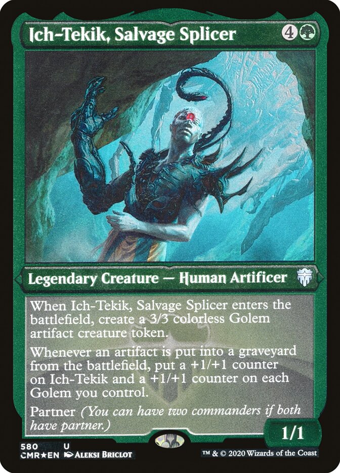 Ich-Tekik, Salvage Splicer (Etched) [Commander Legends] | Rock City Comics