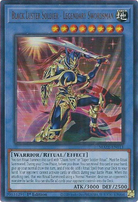 Black Luster Soldier - Legendary Swordsman [MAZE-EN011] Ultra Rare | Rock City Comics