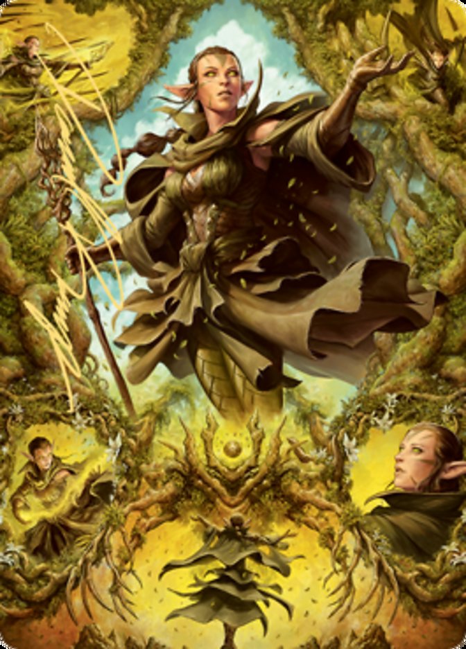 Nissa of Shadowed Boughs 2 Art Card (Gold-Stamped Signature) [Zendikar Rising Art Series] | Rock City Comics