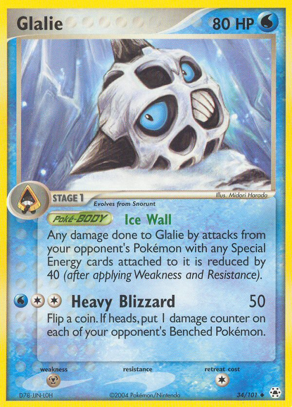 Glalie (34/101) [EX: Hidden Legends] | Rock City Comics