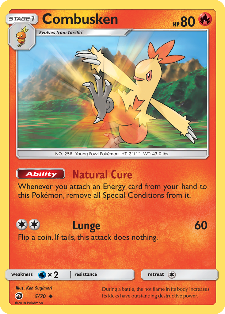 Combusken (5/70) [Sun & Moon: Dragon Majesty] | Rock City Comics