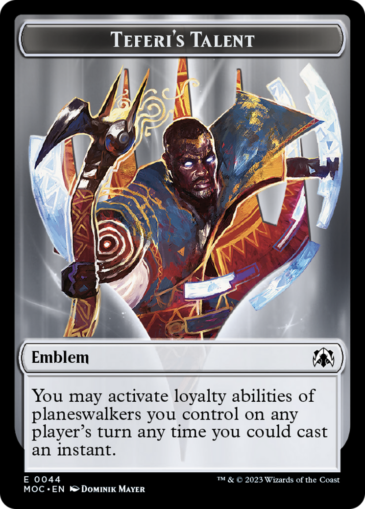 Teferi's Talent Emblem [March of the Machine Commander Tokens] | Rock City Comics