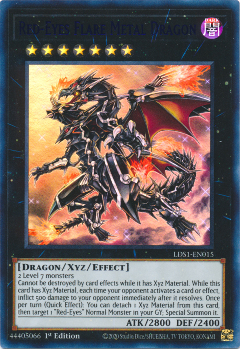 Red-Eyes Flare Metal Dragon (Blue) [LDS1-EN015] Ultra Rare | Rock City Comics