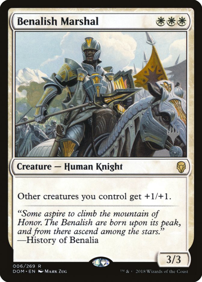 Benalish Marshal (Promo Pack) [Dominaria Promos] | Rock City Comics