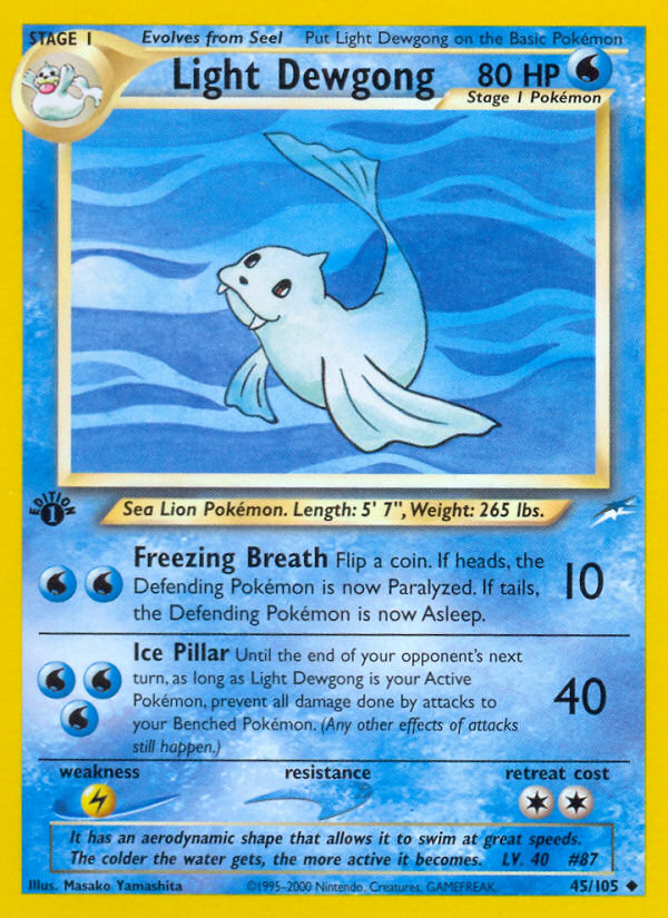 Light Dewgong (45/105) [Neo Destiny 1st Edition] | Rock City Comics