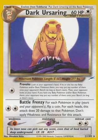 Dark Ursaring (21/105) [Neo Destiny Unlimited] | Rock City Comics