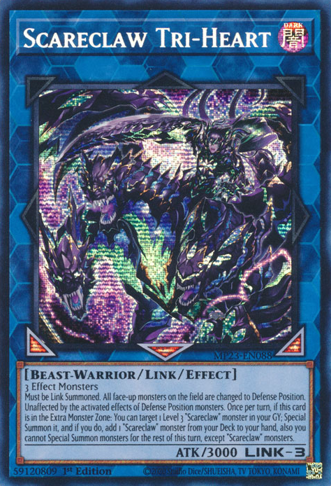 Scareclaw Tri-Heart [MP23-EN088] Prismatic Secret Rare | Rock City Comics