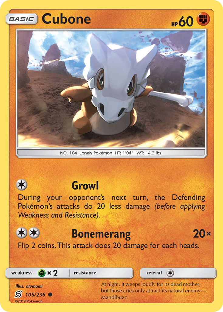 Cubone (105/236) [Sun & Moon: Unified Minds] | Rock City Comics