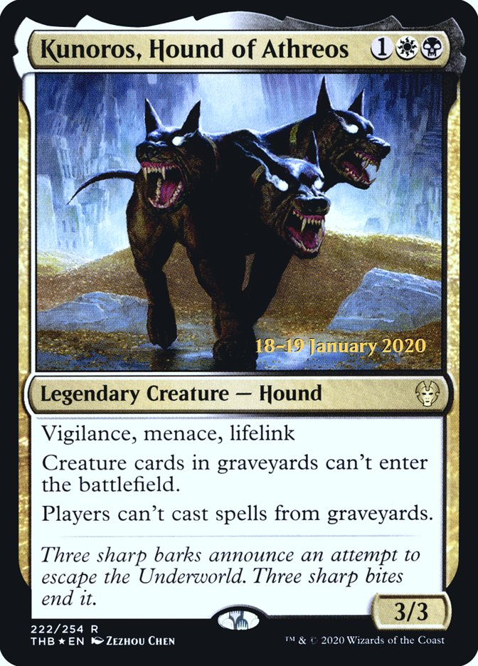 Kunoros, Hound of Athreos [Theros Beyond Death Prerelease Promos] | Rock City Comics