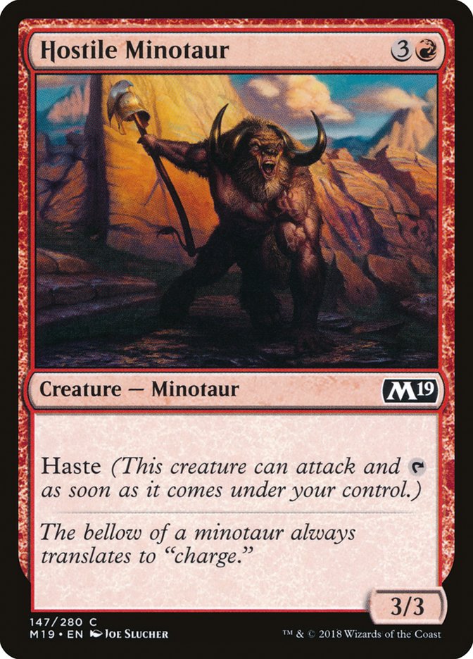 Hostile Minotaur [Core Set 2019] | Rock City Comics