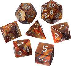Mini Chessex 7-Die Set: Gold/ Sliver | Rock City Comics