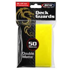 BCW Double Matte Yellow 50 Count Sleeves | Rock City Comics