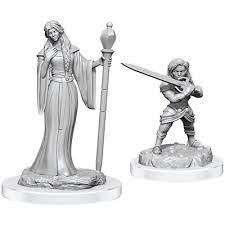 D&D Minifigure: Female Human Wizard & Female Halfling Holy Warrior | Rock City Comics