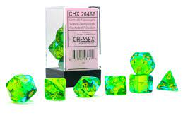 Chessex 7-Die set Green-Teal/ Yellow | Rock City Comics