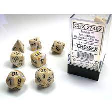 Chessex 7-Die set Ivory/ Black | Rock City Comics