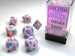 Chessex 7-Die set Pop Art/ Blue | Rock City Comics