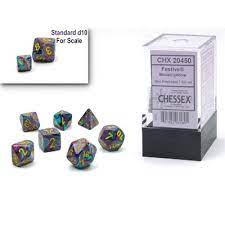 Chessex Mini 7-Die set Festive Mosaic/ Yellow | Rock City Comics