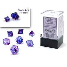 Chessex Mini 7-Die set Nocturnal/ Blue | Rock City Comics