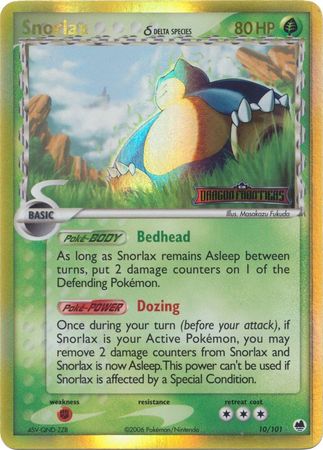 Snorlax (10/101) (Delta Species) (Stamped) [EX: Dragon Frontiers] | Rock City Comics