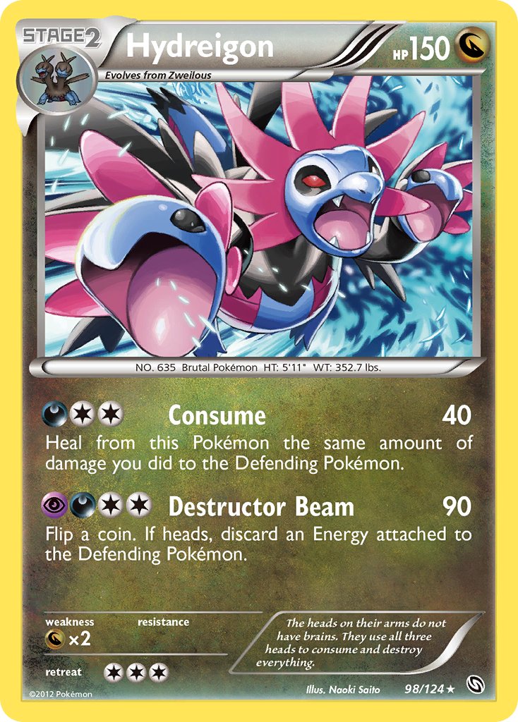 Hydreigon (98/124) (Cracked Ice Holo) (Theme Deck Exclusive) [Black & White: Dragons Exalted] | Rock City Comics