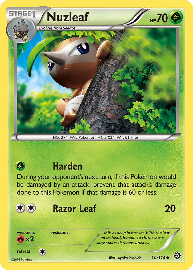 Nuzleaf (10/114) [XY: Steam Siege] | Rock City Comics