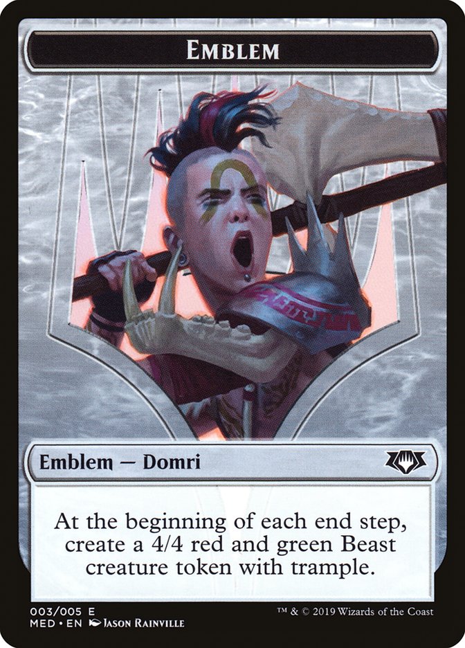 Domri, Chaos Bringer Emblem [Mythic Edition Tokens] | Rock City Comics