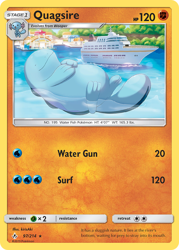 Quagsire (97/214) [Sun & Moon: Unbroken Bonds] | Rock City Comics