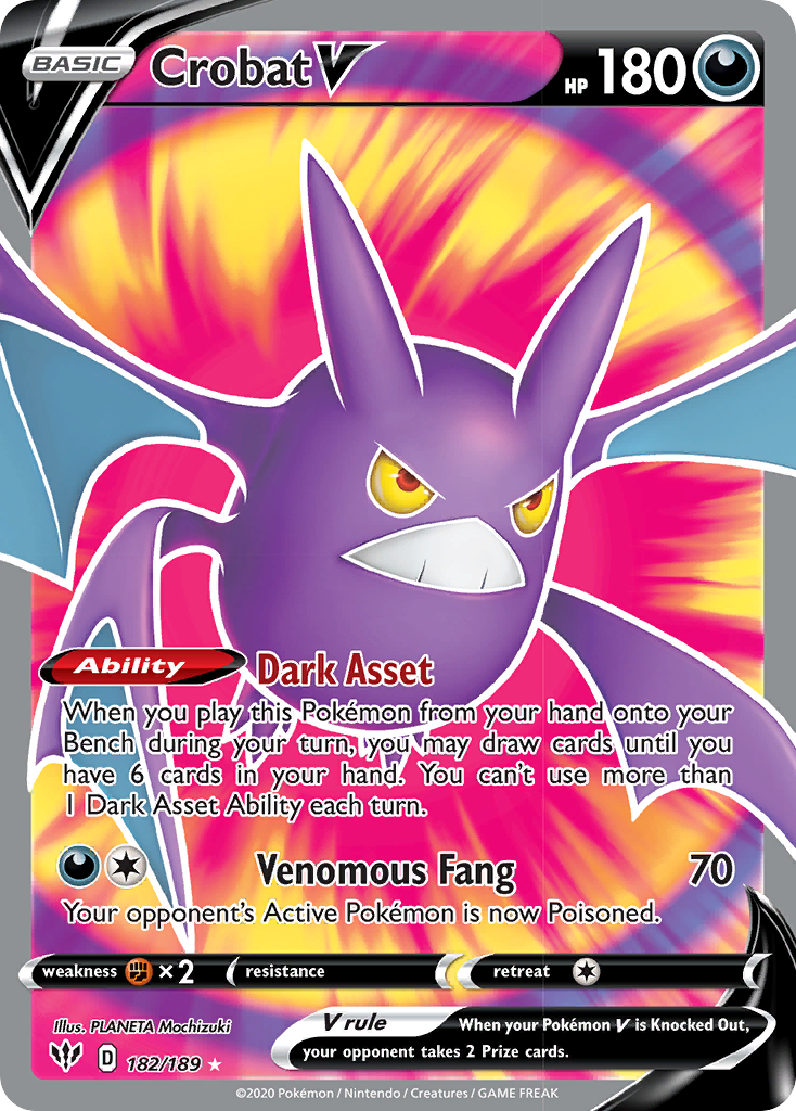 Crobat V (182/189) [Sword & Shield: Darkness Ablaze] | Rock City Comics