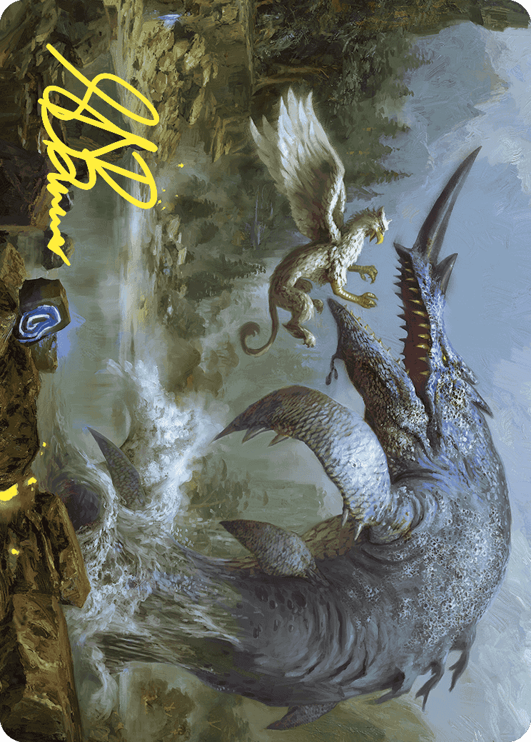 Horned Loch-Whale Art Card (Gold-Stamped Signature) [Wilds of Eldraine Art Series] | Rock City Comics