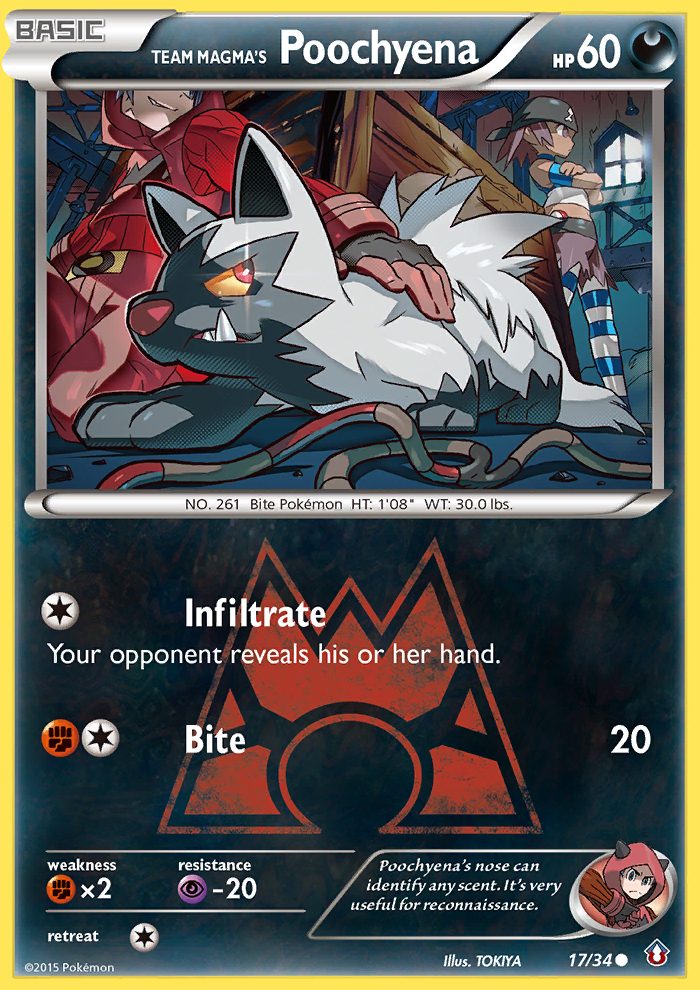 Team Magma's Poochyena (17/34) [XY: Double Crisis] | Rock City Comics