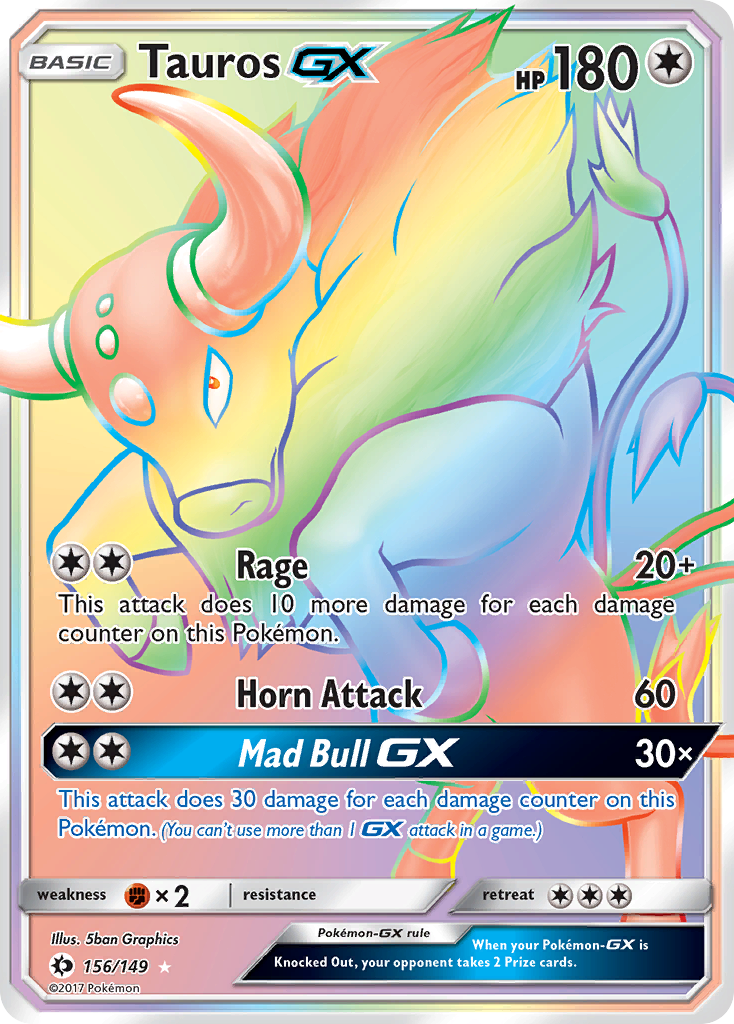 Tauros GX (156/149) [Sun & Moon: Base Set] | Rock City Comics