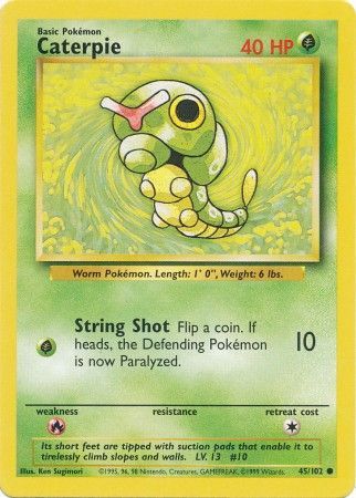 Caterpie (45/102) [Base Set Unlimited] | Rock City Comics