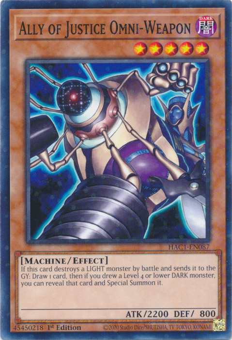 Ally of Justice Omni-Weapon (Duel Terminal) [HAC1-EN087] Common | Rock City Comics