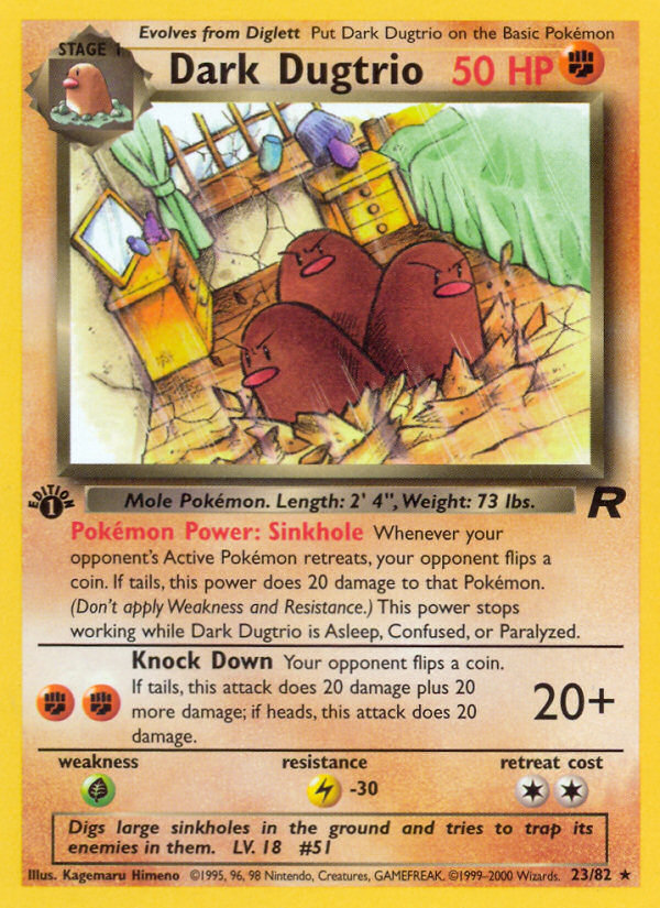 Dark Dugtrio (23/82) [Team Rocket 1st Edition] | Rock City Comics