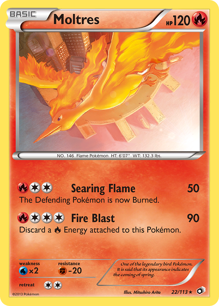 Moltres (22/113) [Black & White: Legendary Treasures] | Rock City Comics