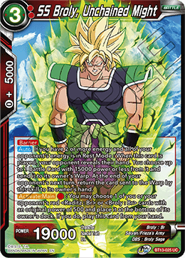 SS Broly, Unchained Might (Uncommon) [BT13-025] | Rock City Comics