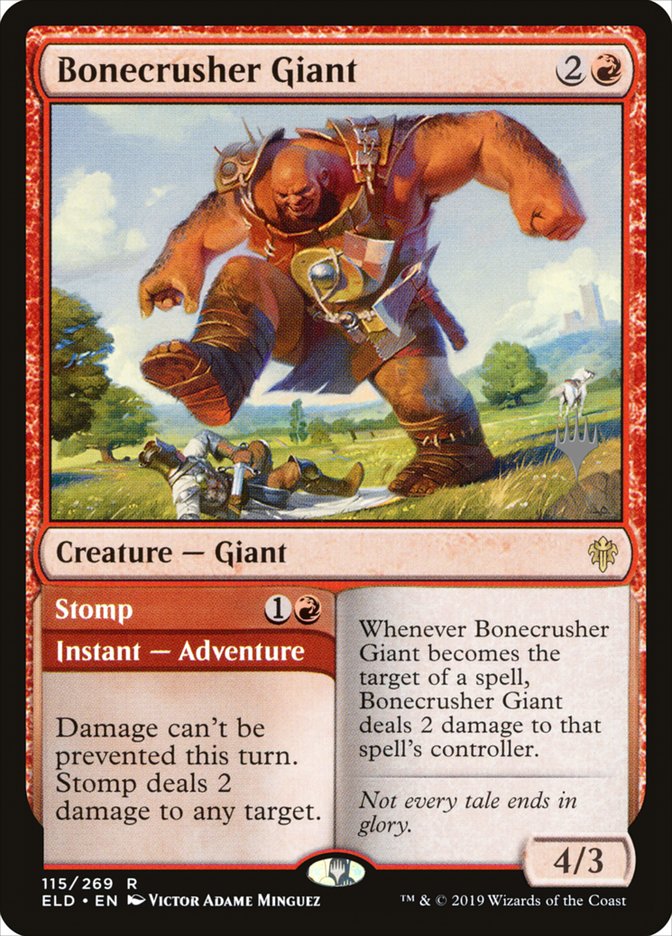 Bonecrusher Giant // Stomp (Promo Pack) [Throne of Eldraine Promos] | Rock City Comics