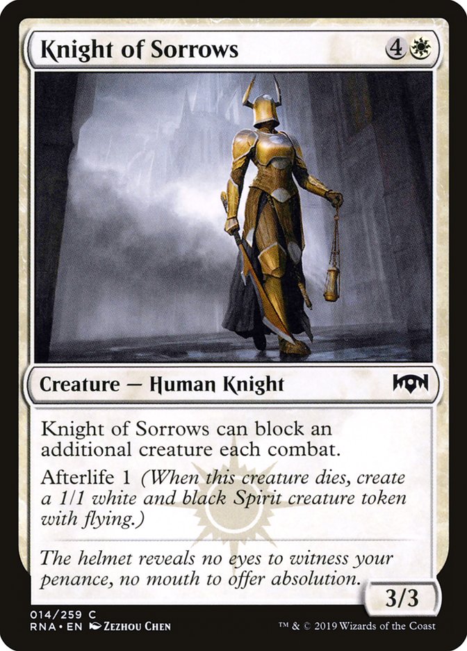 Knight of Sorrows [Ravnica Allegiance] | Rock City Comics