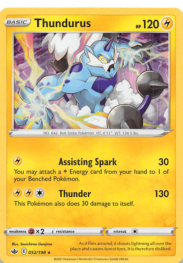 Thundurus (052/198) [Sword & Shield: Chilling Reign] | Rock City Comics