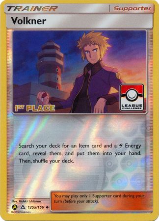 Volkner (135a/156) (League Challenge 1st Place) [Sun & Moon: Ultra Prism] | Rock City Comics