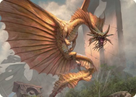 Ancient Gold Dragon Art Card (28) [Commander Legends: Battle for Baldur's Gate Art Series] | Rock City Comics